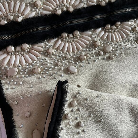 TWIN SET - BY SIMONE BARBIERI - EMBELLISHED WITH RHINESTONES & PEARLS-WORN ONC - Picture 9 of 10